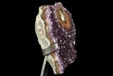 Beautiful Amethyst Cluster - Custom Metal Stand #83768-2